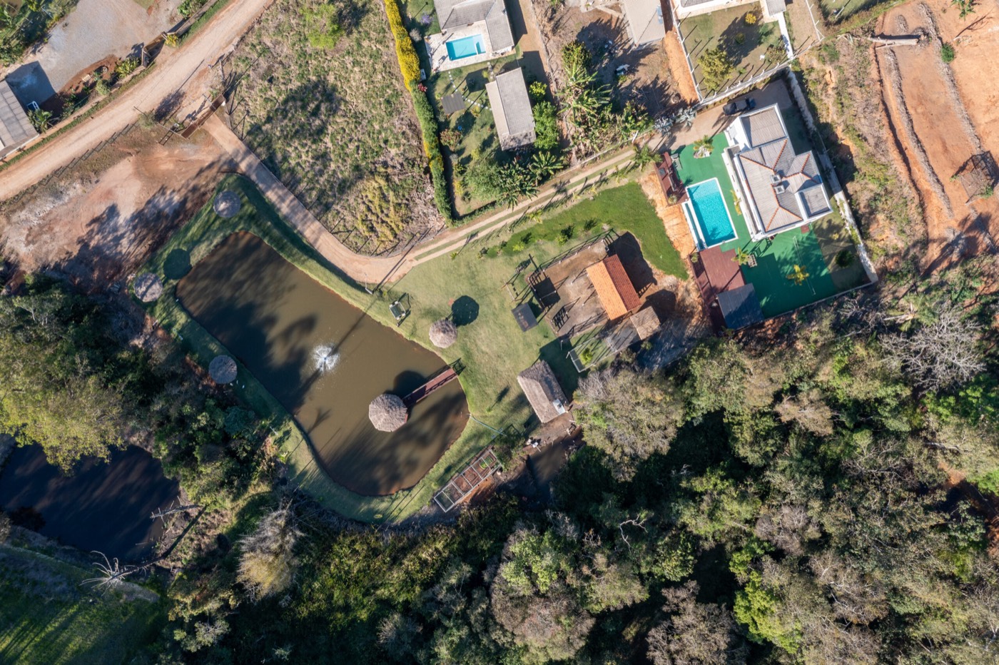 Imagem aérea de imóvel feita com drone